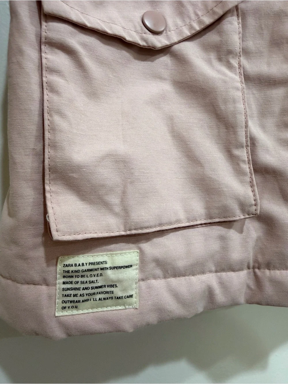 Zara Kids Pink Hooded Jacket with 'Sleep Eat' Snoopy Graphic